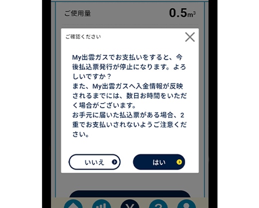払込票の発行停止について同意する